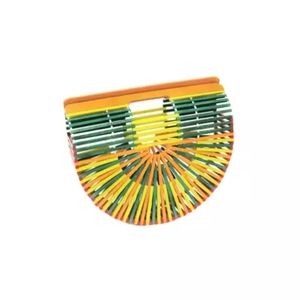 Mixed color bamboo handbags